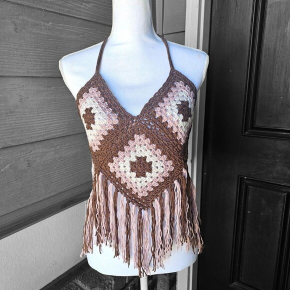 Handmade Crochet Granny Square Topβ - Picture 2 of 4